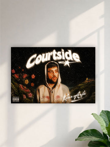 Karan Aujla Courtside Wall Poster | Punjabi Singer Wall Art
