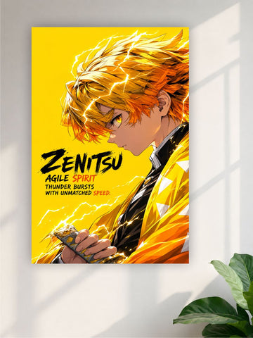 Zenitsu Agatsuma Anime Wall Poster