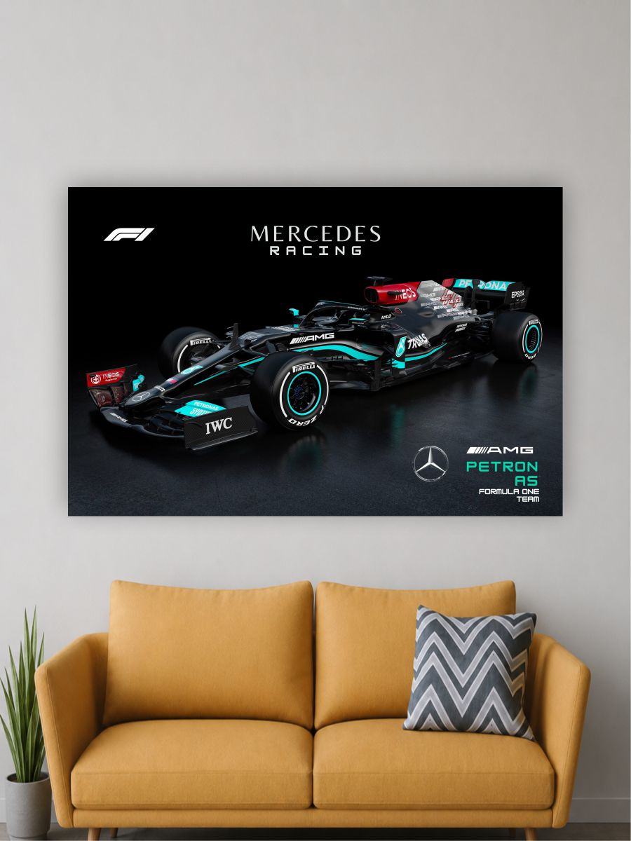 Mercedes AMG F1 Racing Car Wall Poster | Formula 1 Poster