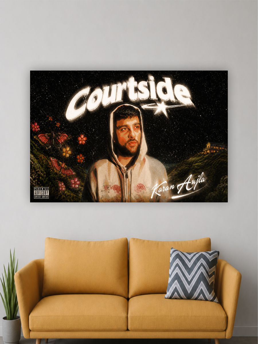 Karan Aujla Courtside Wall Poster | Punjabi Singer Wall Art