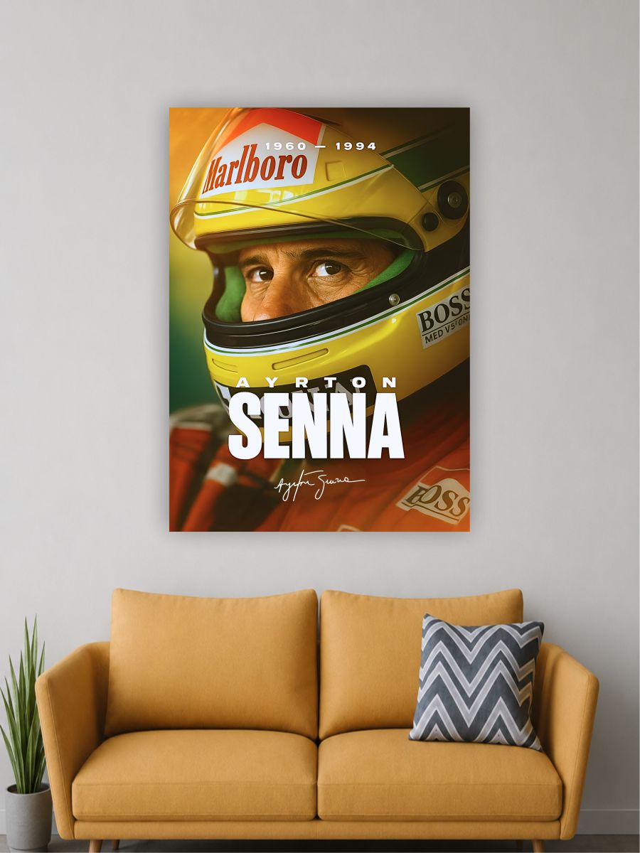 Ayrton Senna Formula 1 Poster | Vintage F1 Racing Legend