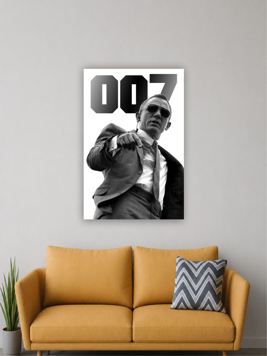 007 James Bond Wall Poster | Black & White Movie Poster