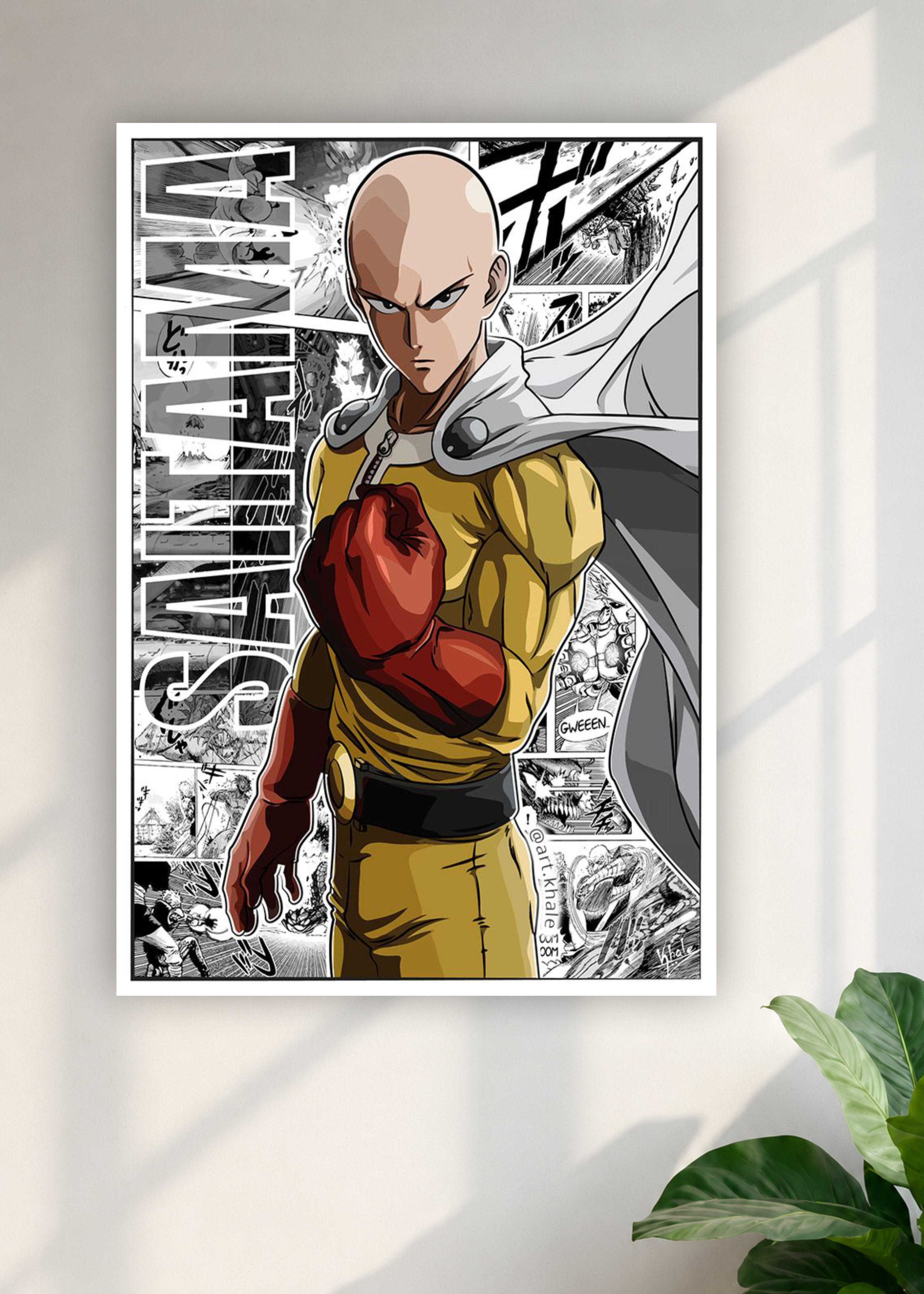 One Punch Man Saitama Anime Wall Poster