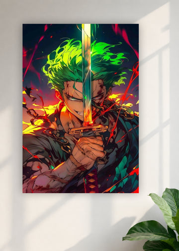 One Piece Roronoa Zoro Epic Sword Anime Wall Poster