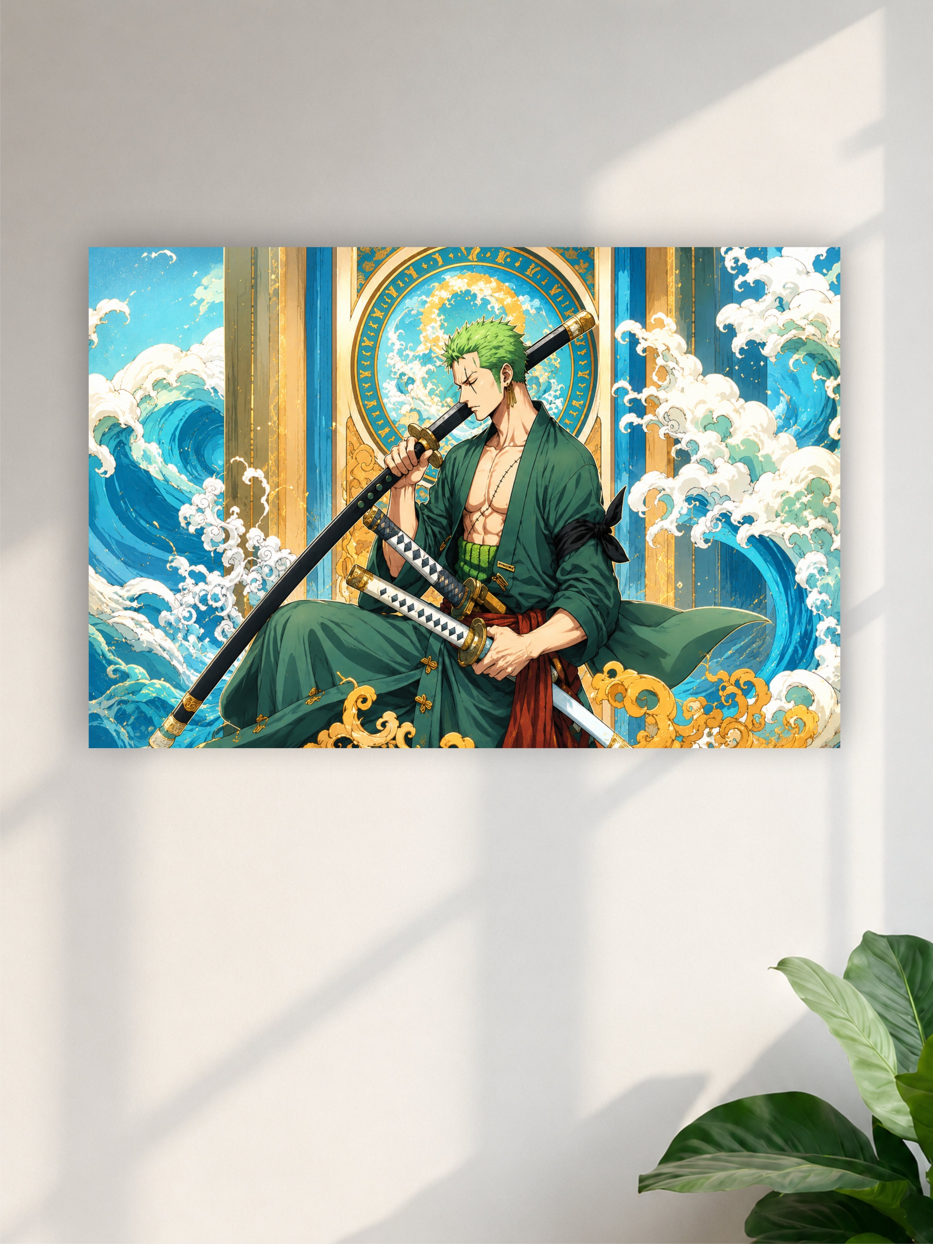 Zoro Ocean Wave Anime Poster