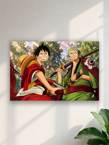One Piece Luffy & Zoro Anime Poster