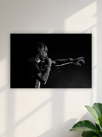 Travis Scott Black & White Concert Poster