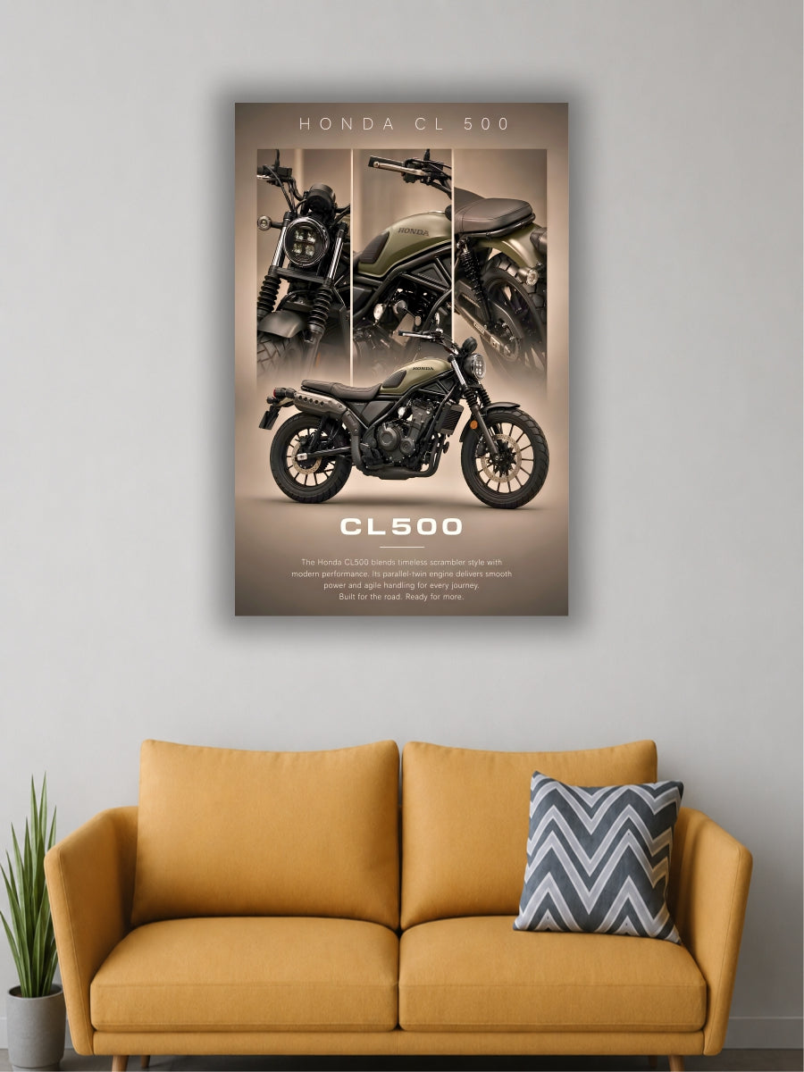 Honda CL500 Scrambler Bike Poster | Single Poster