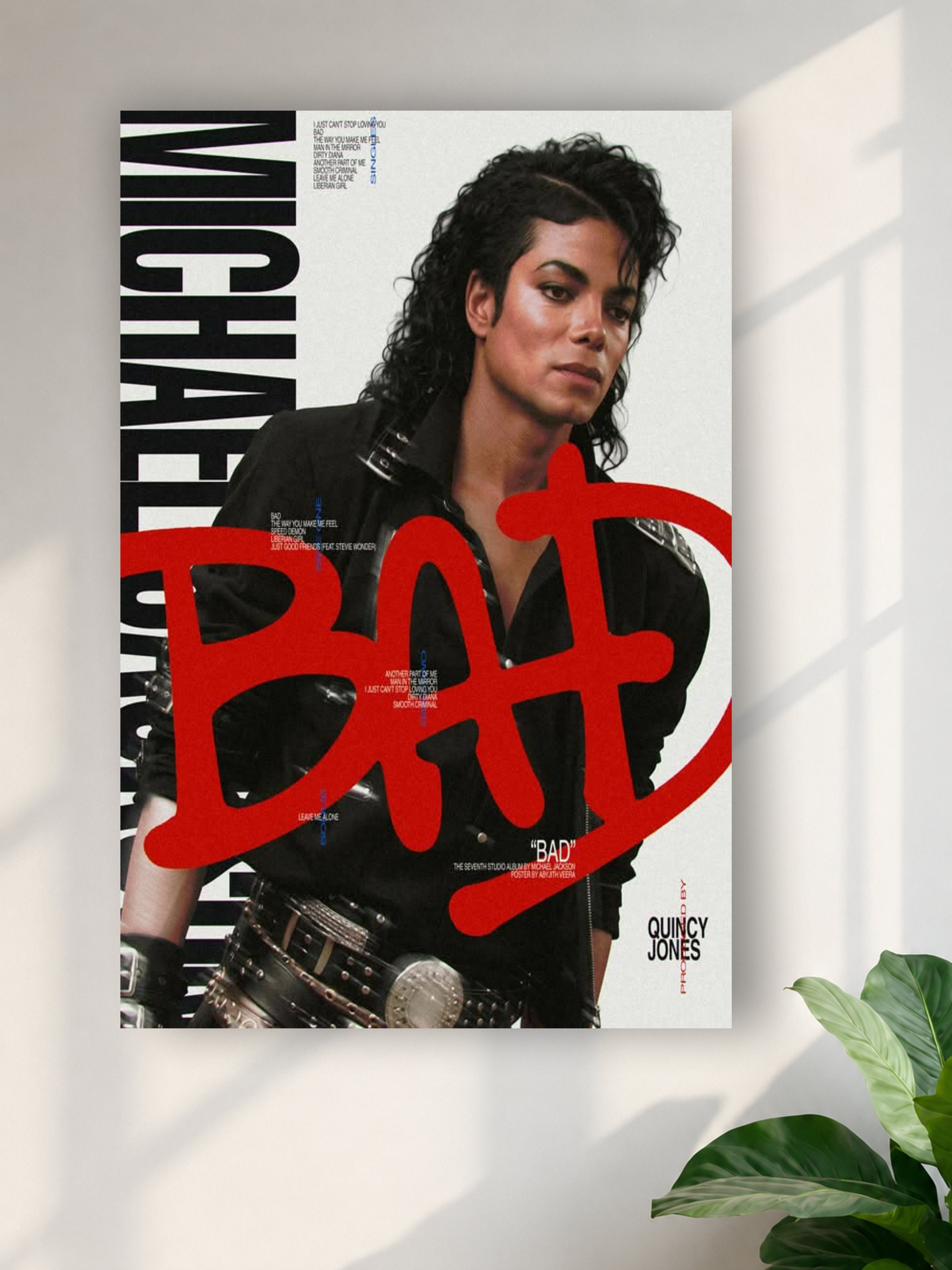 Michael Jackson BAD Album Poster