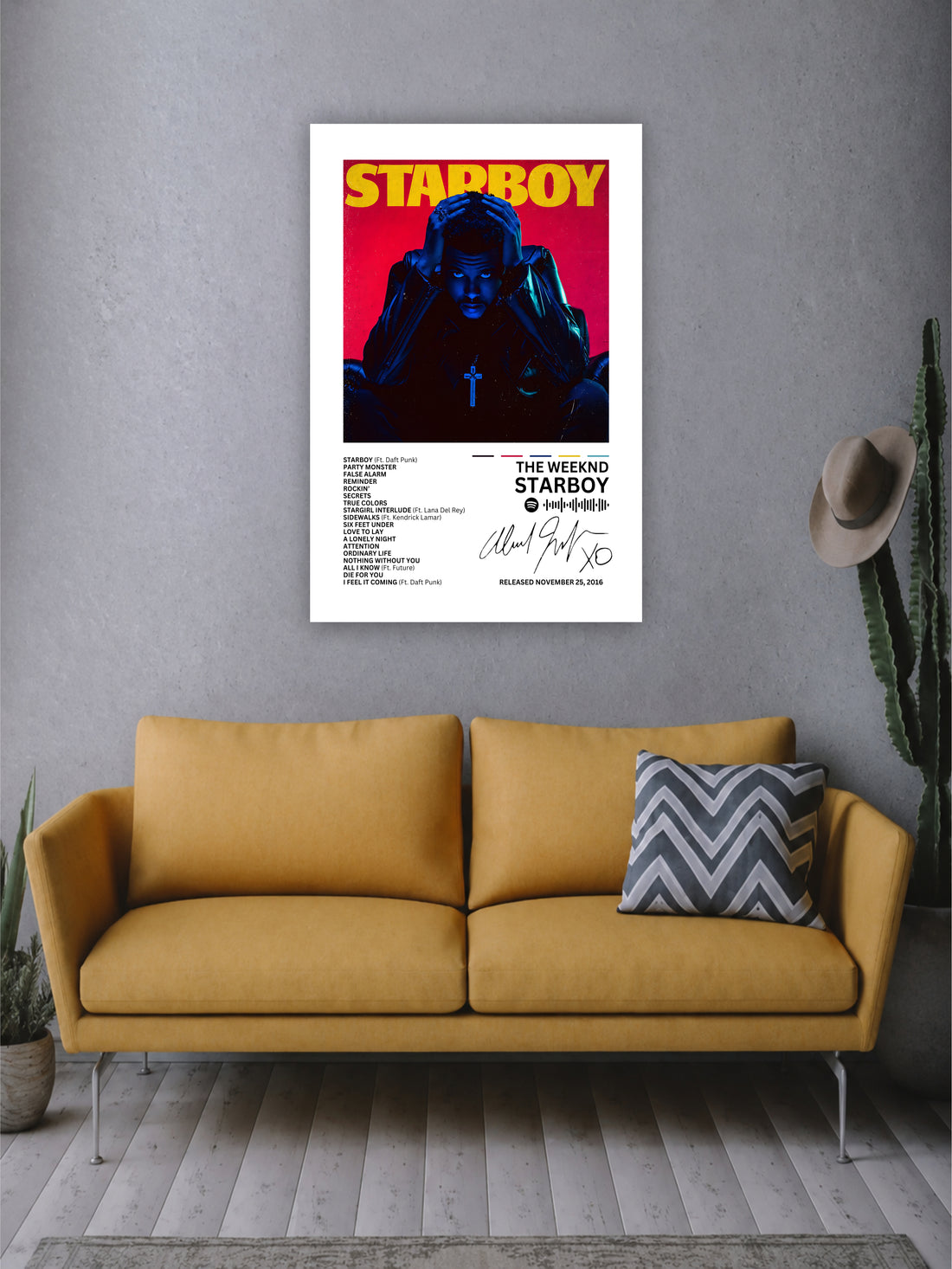 The Weeknd "Starboy" Album Poster
