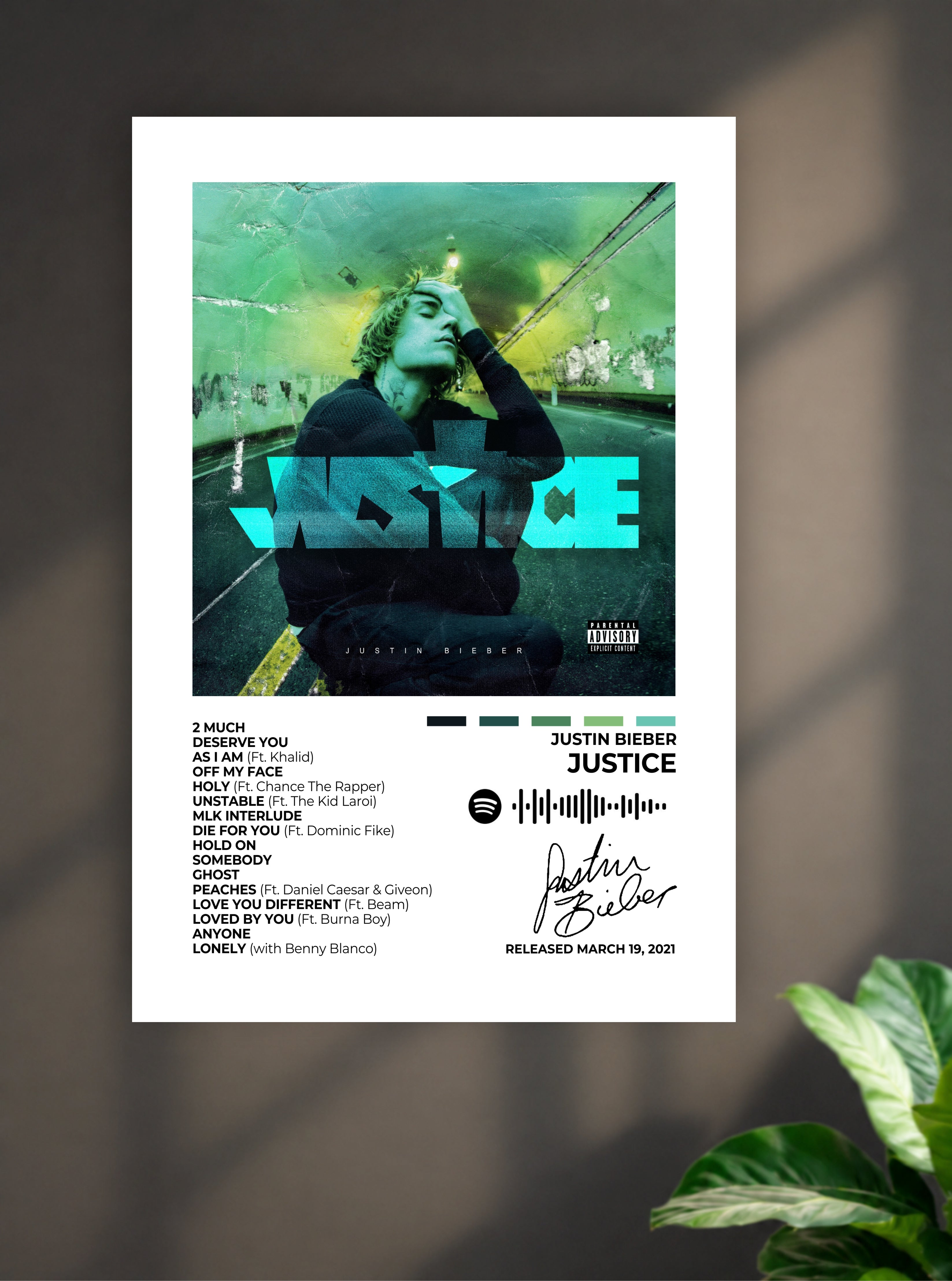 Justin Bieber Justice Album Poster