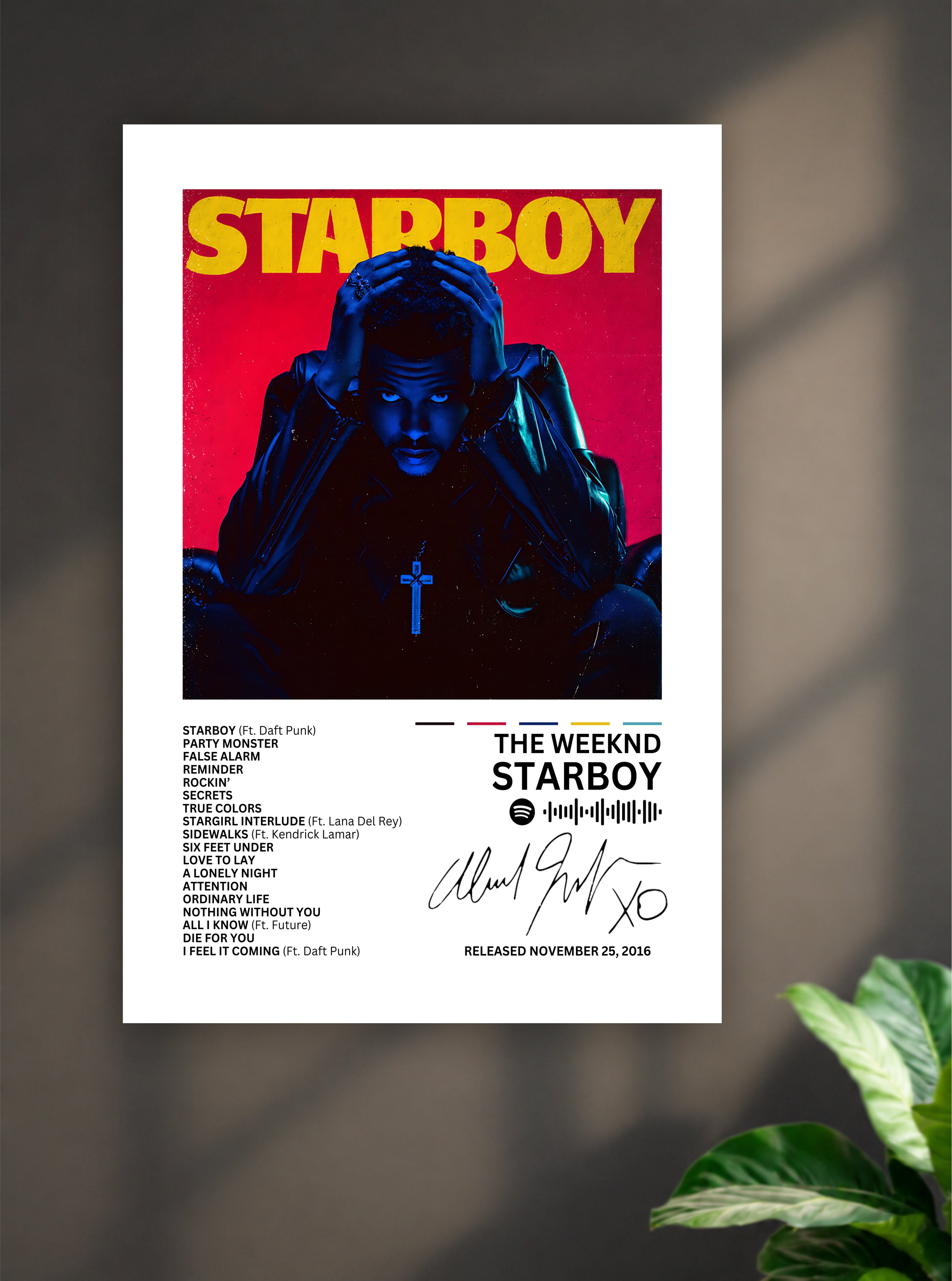 The Weeknd "Starboy" Album Poster