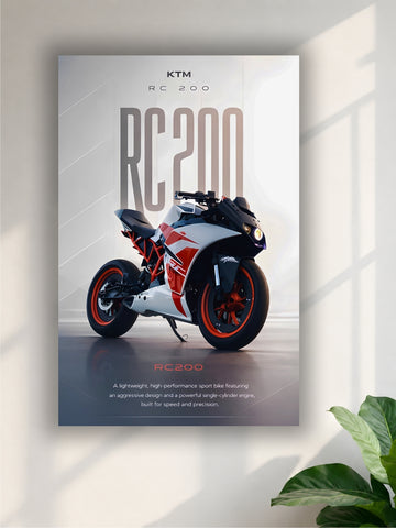 KTM RC 200 Bike Poster | Single Poster