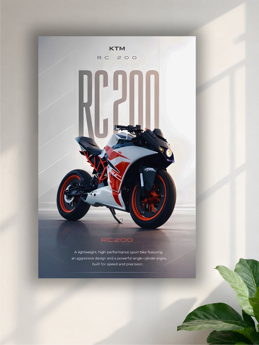 KTM RC 200 Bike Poster | Single Poster