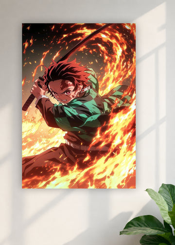 Demon Slayer Tanjiro Kamado Flame Breathing Action Anime