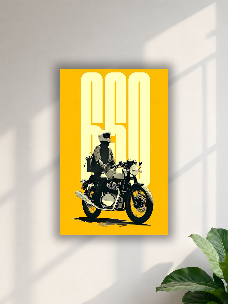 GT 650 Classic Rider Motorcycle Wall Poster |Single Poster
