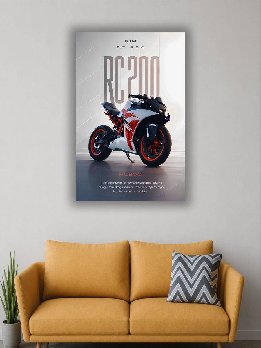 KTM RC 200 Bike Poster | Single Poster