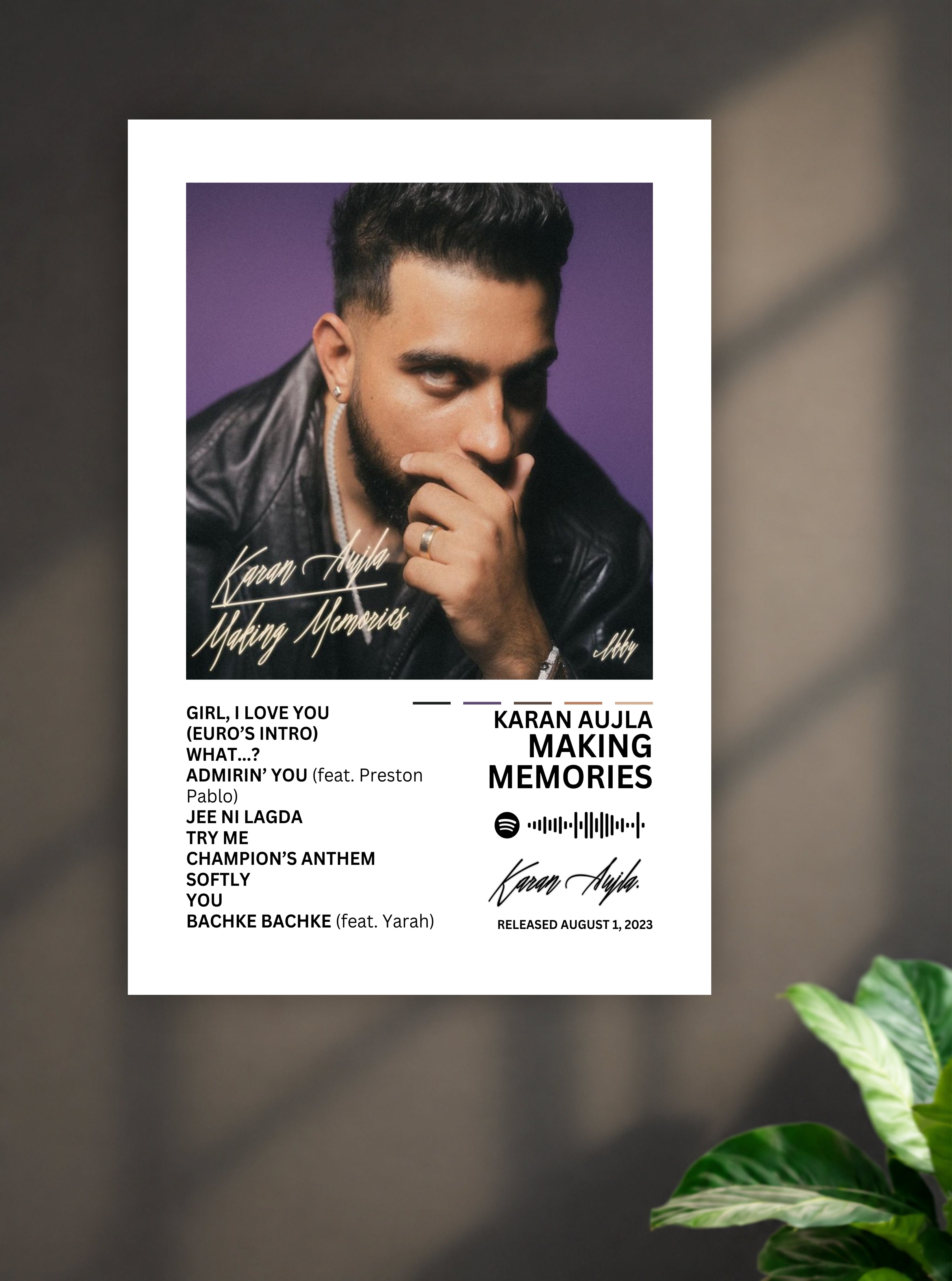 Karan Aujla Making Memories Album Poster