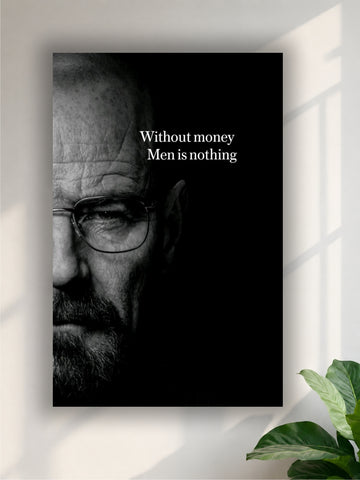 Money & Power Men’s Motivation Poster | Black & White Wall Art
