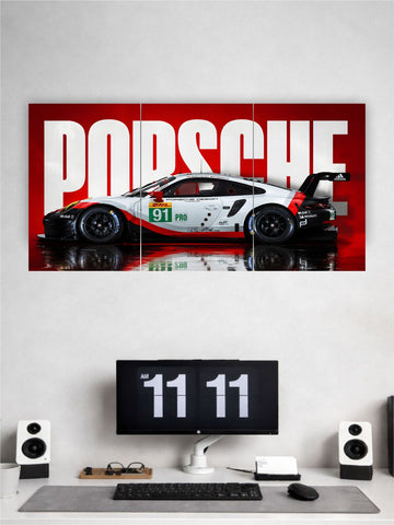 Porsche 911 Racing Car Wall Poster