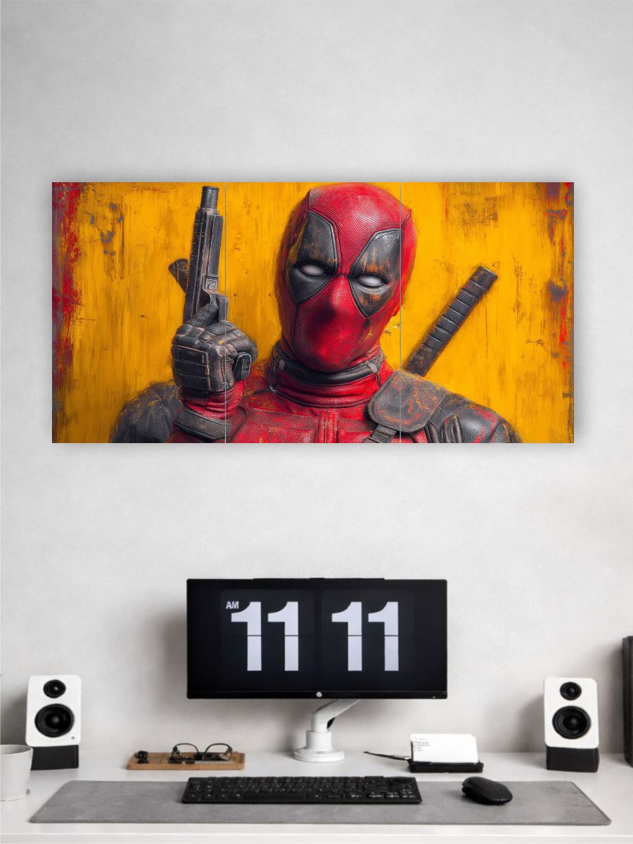 Deadpool Wall Poster | Red & Black Marvel Superhero