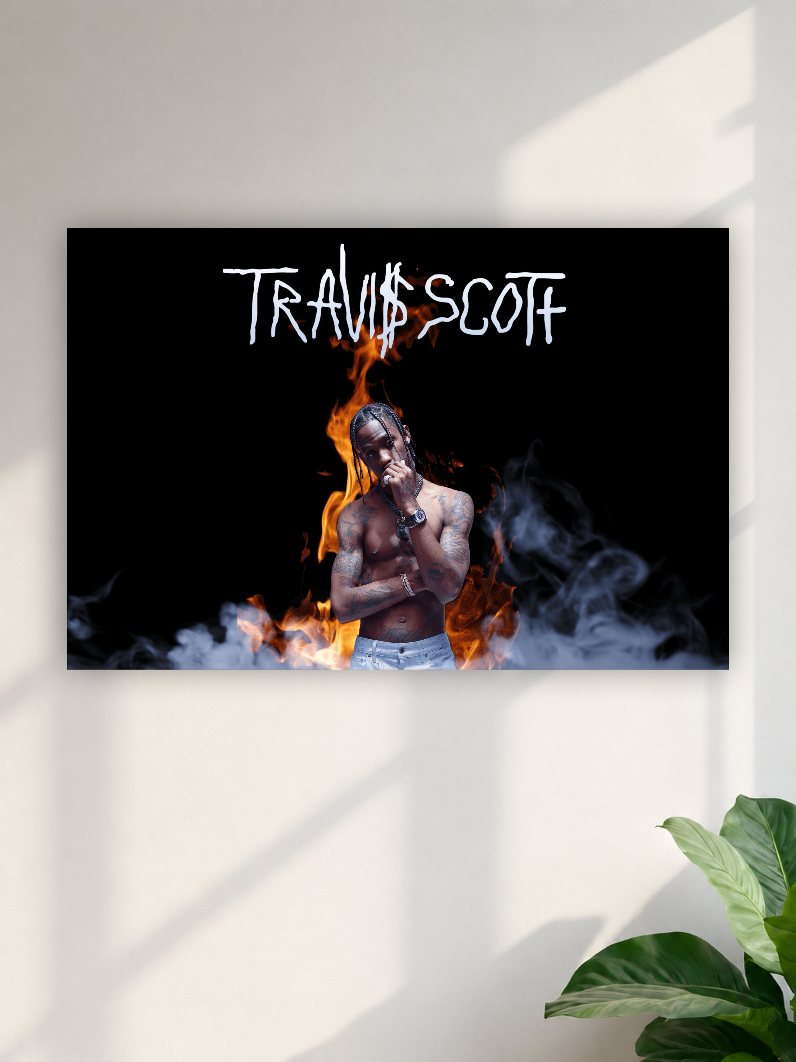 Travis Scott Fire Poster