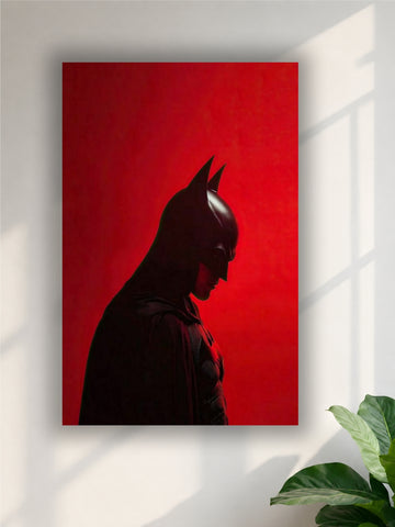 Batman Poster for Wall | Dark Knight Red Aesthetic Poster | Single Poster
