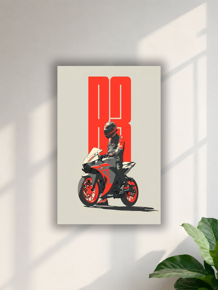 Yamaha R3 Sport Bike Rider Poster |Single Poster