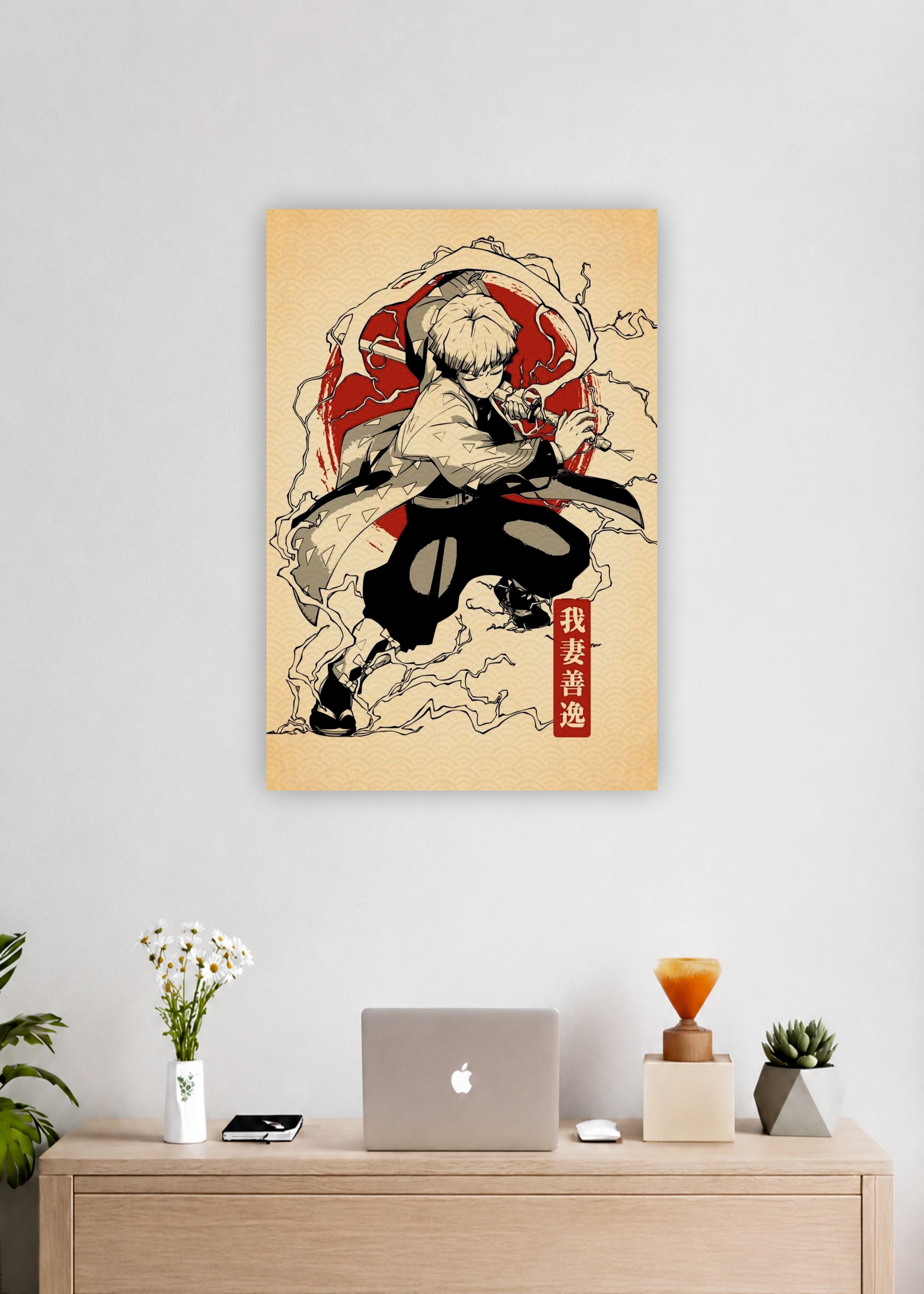 Zenitsu Agatsuma Demon Slayer Anime Poster