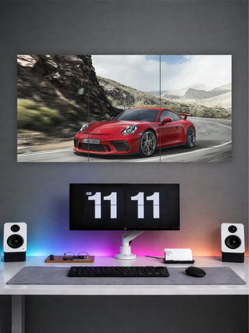 Porsche 911 GT3 Split Poster Wall Art
