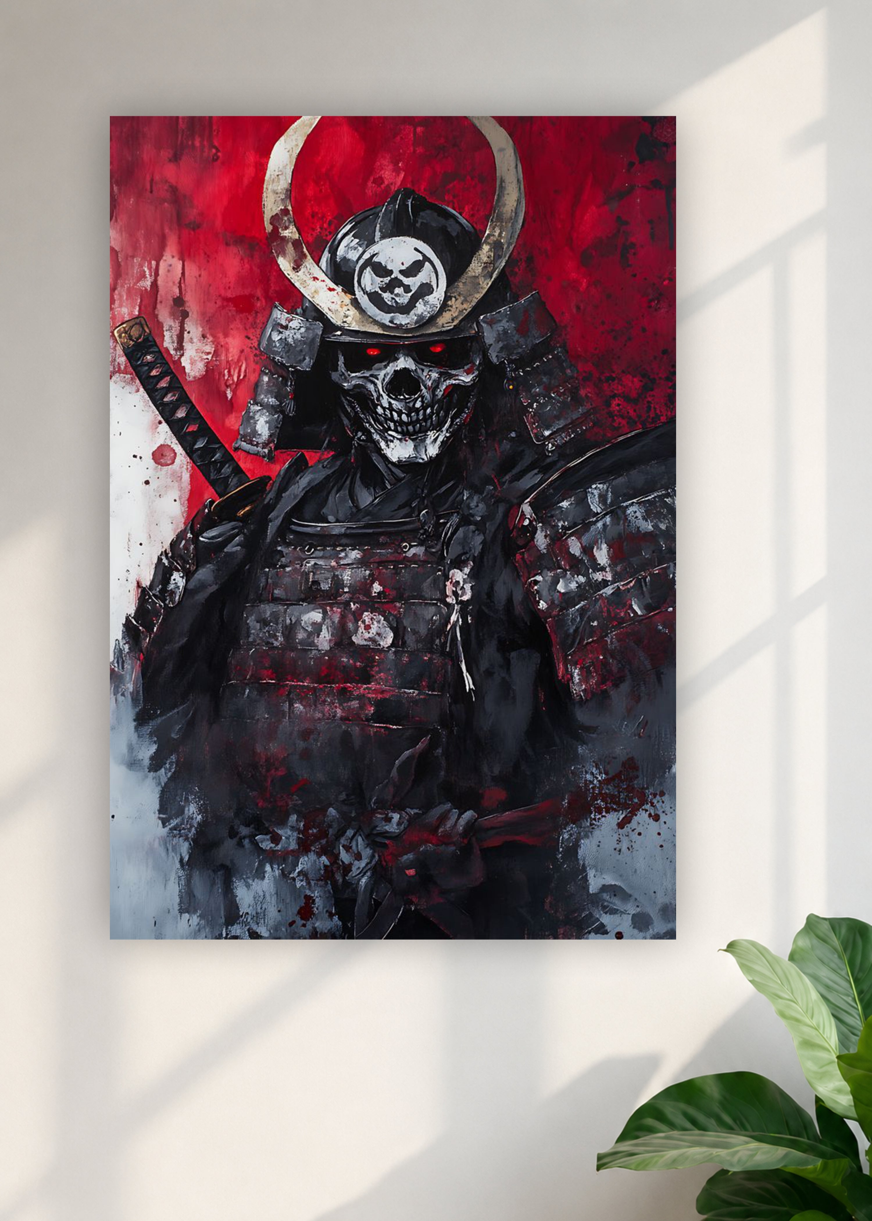 Skull Samurai Warrior Poster