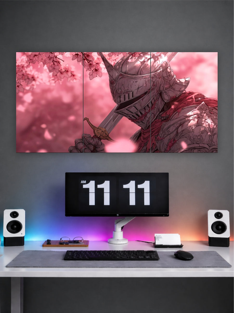 Fallen Warrior in Poppy Field – Anime Split Poster