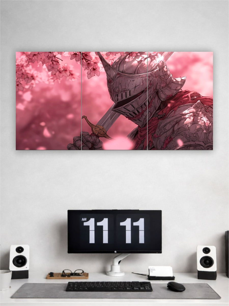The Sakura Sentinel Warrior Split Poster
