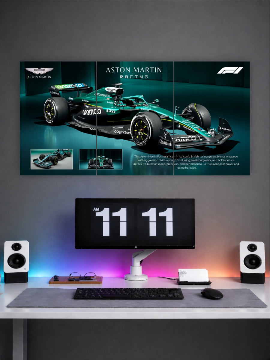 Aston Martion F1 Car Split Poster