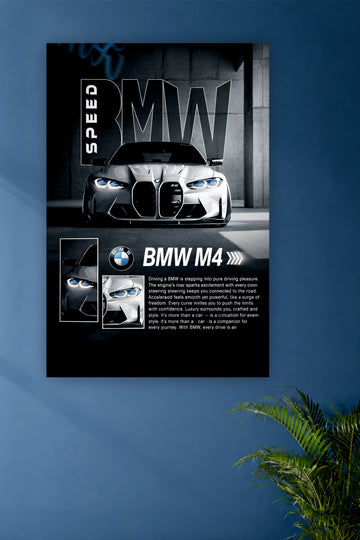 BMW M4 CAR SINGLE POSTER