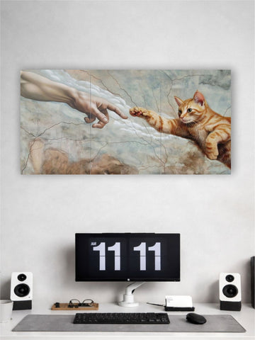 Creative Cat split Wall Poster
