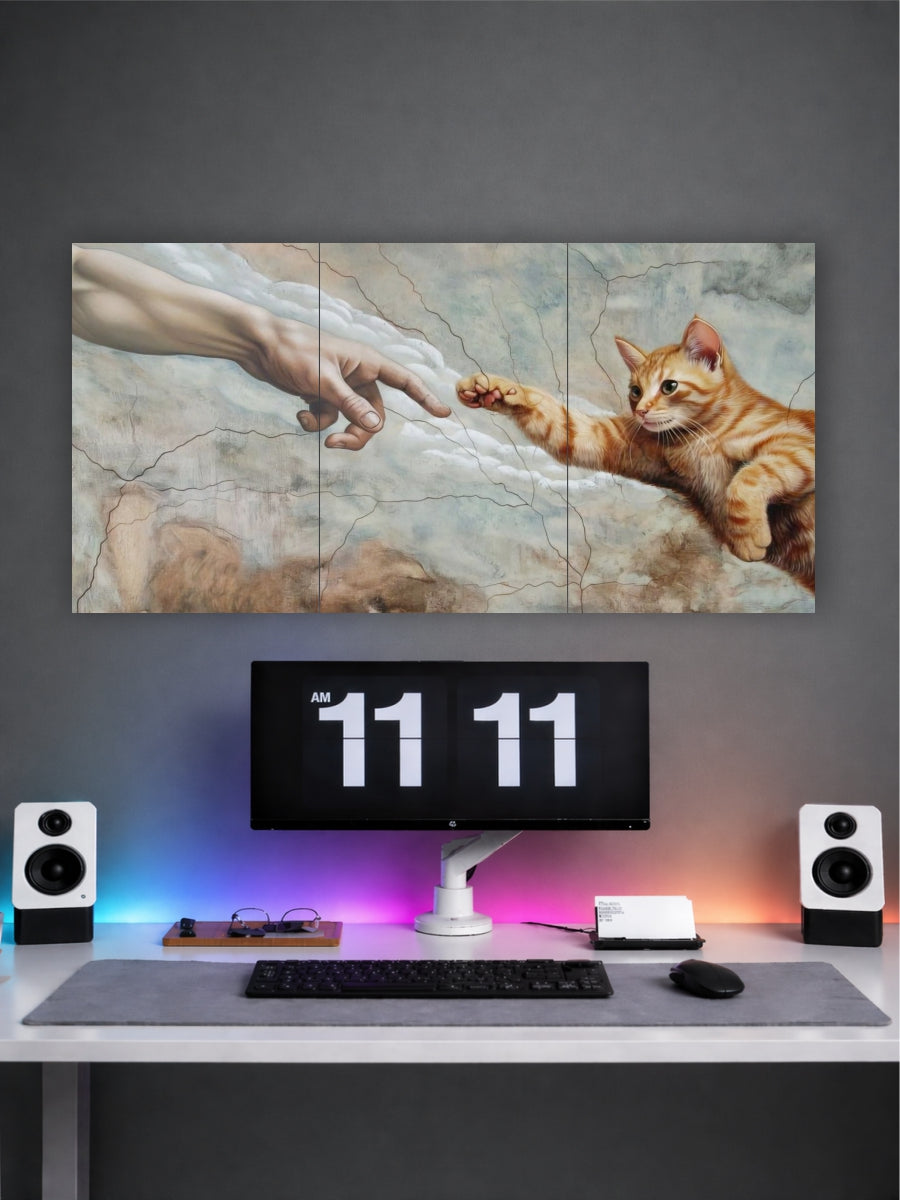 Creative Cat split Wall Poster