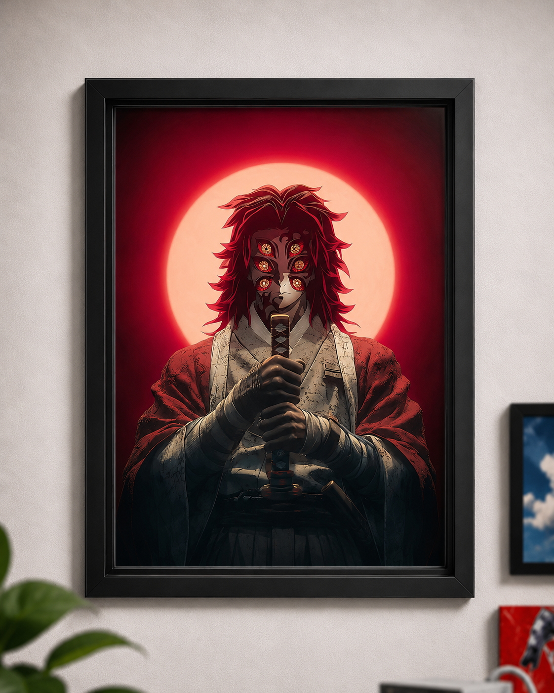 Demon Moon Warrior Frame Poster