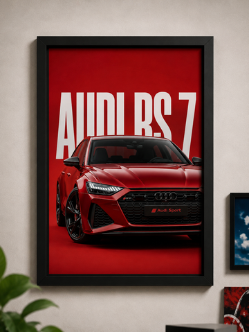 Audi RS 7 frame poster modern room