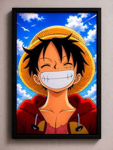 Luffy's Joyful smile wall frame