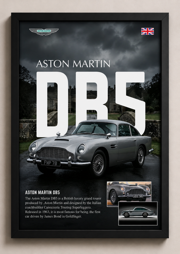 Aston Martin DB5 wall Frame poster