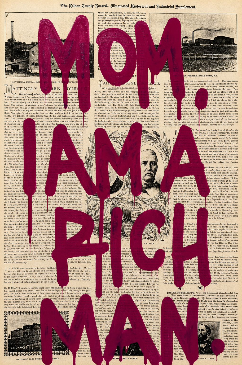 I am a rich man wall frame poster