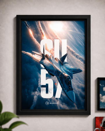 SU-57 Jet Poster Frame
