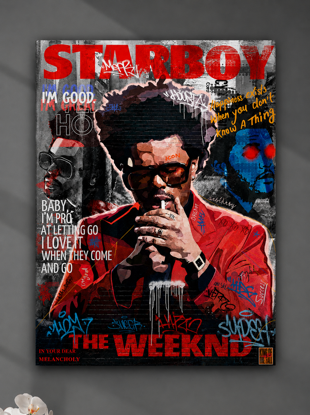 The Weeknd Street Metal Wall Poster