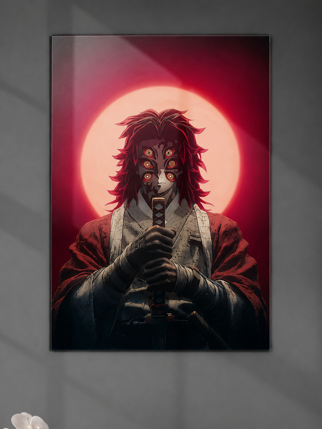 Kokushibo Upper Moon One Darkness Metal Poster
