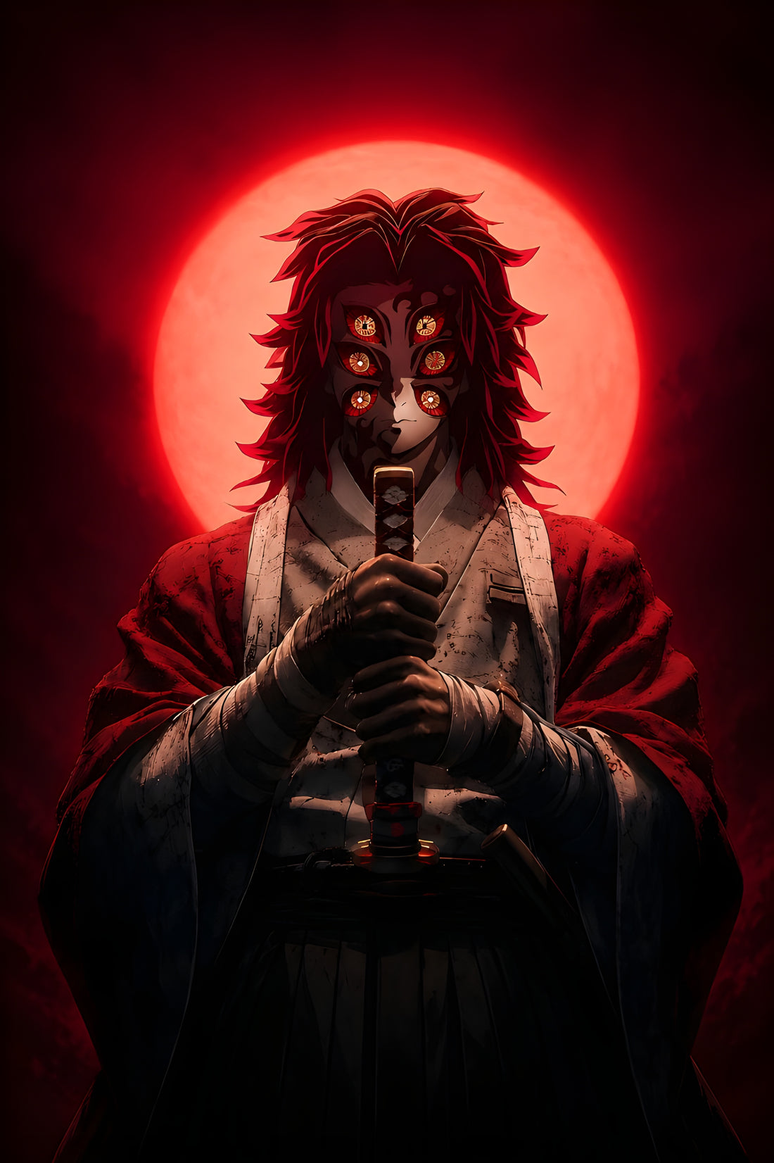 Demon Moon Warrior Frame Poster