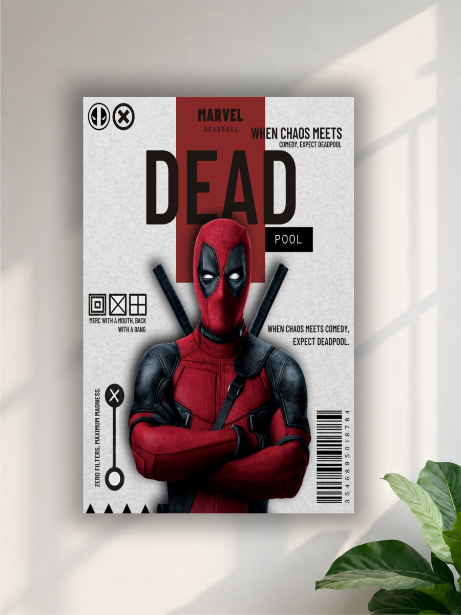 Deadpool Comic Cover Poster | Marvel Superhero