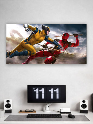 Claws & Chaos - Deadpool vs Wolverine Split Poster Set