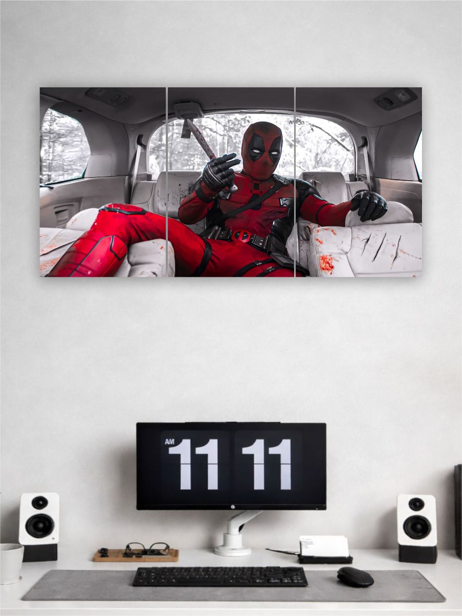 Deadpoolman Samurai Warrior Split Poster