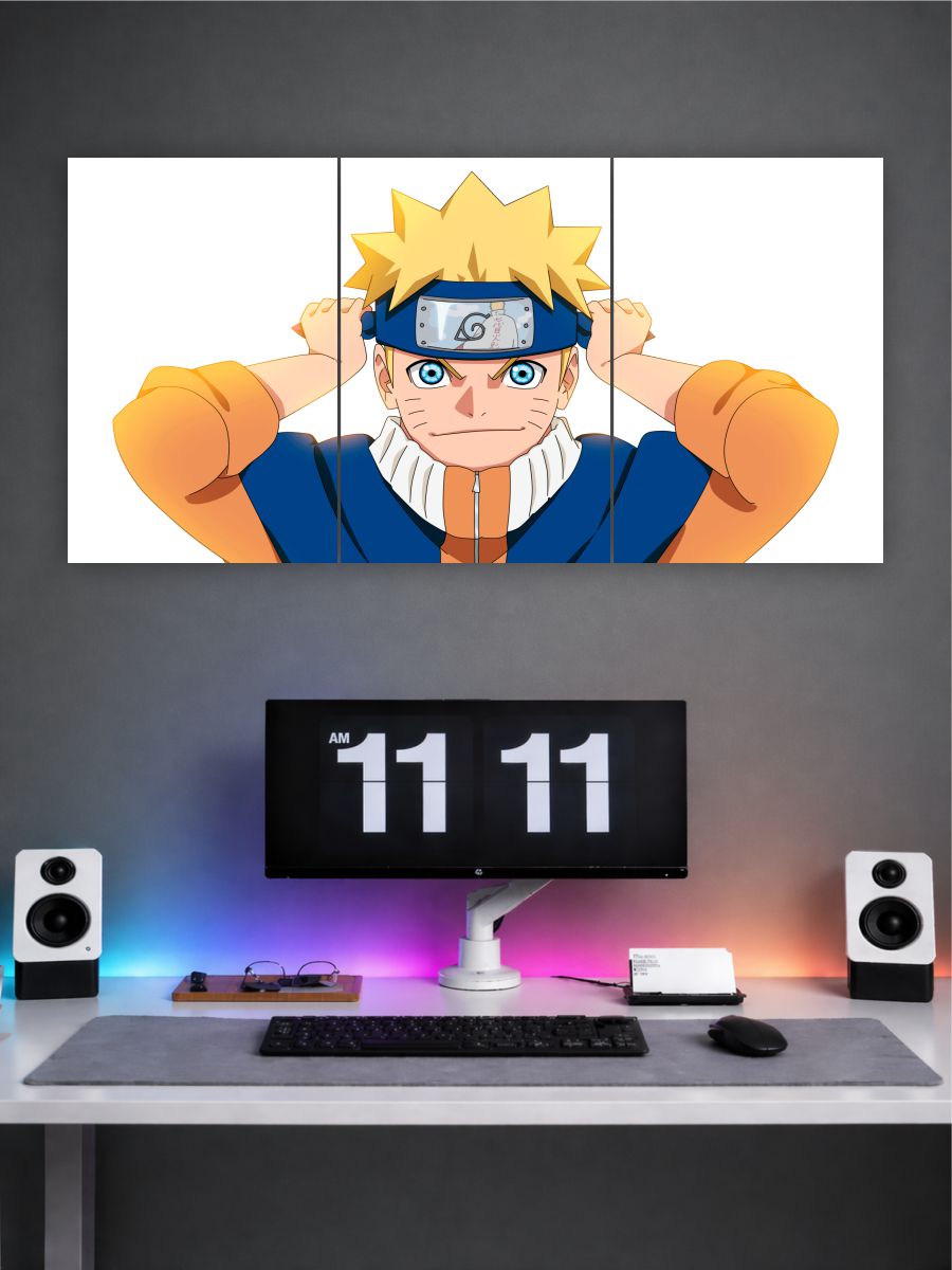 Naruto Anime Poster Set of 3 | Naruto Uzumaki Wall Art
